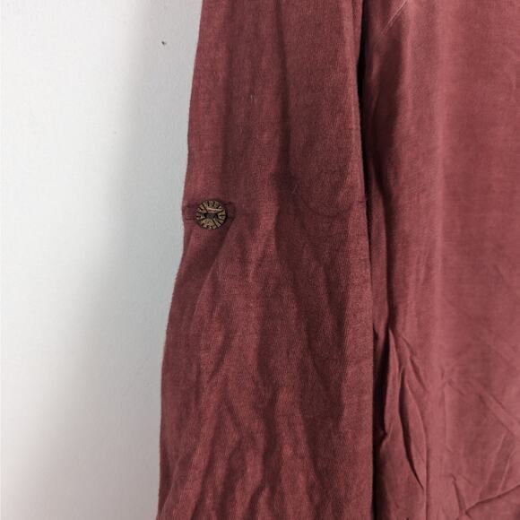 Ali Miles Rose Pink Embroidered Floral Washed Out‎ Tunic Top Size Small - Picture 4 of 10